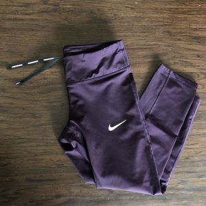 Nike cropped running leggings - dark purple